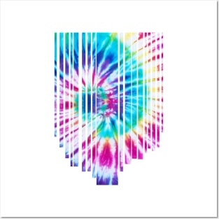 Tie Dye Descending Stripes Posters and Art